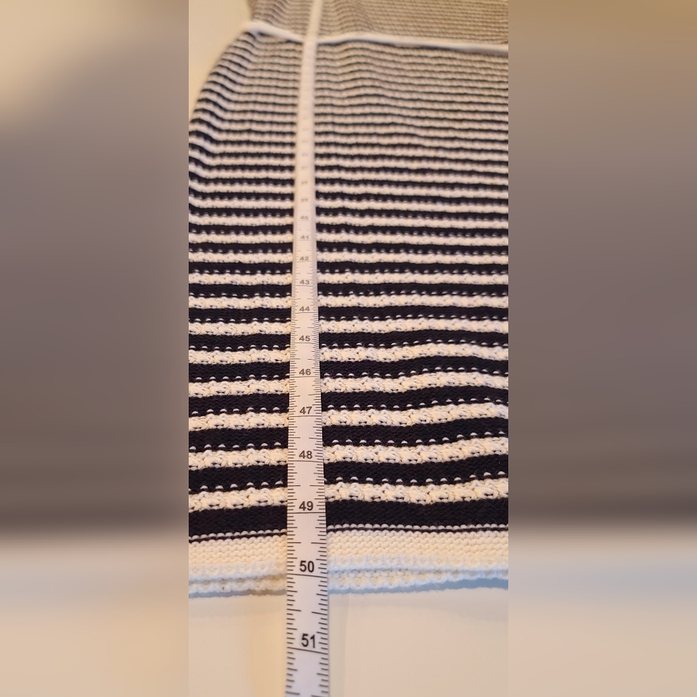 Nine West Knit Nautical Cottagecore Black & White Striped Dress - Size XXL / 2X - Picture 17 of 17